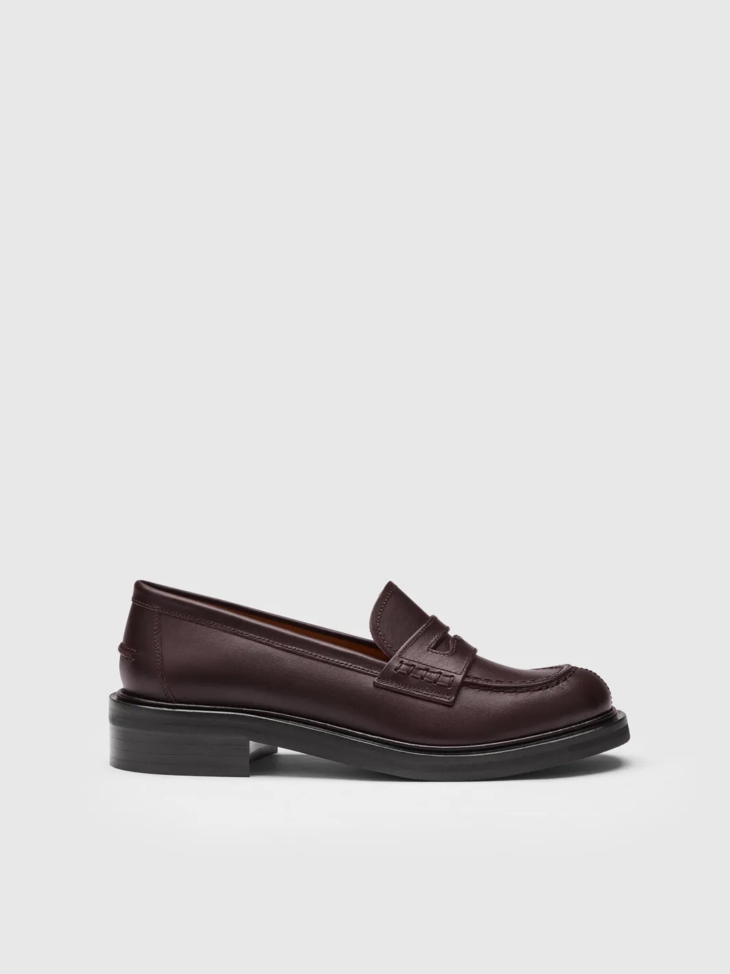 Albaredo Walnut Leather Loafers