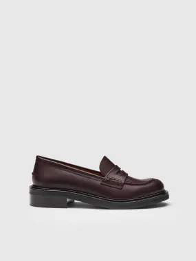 Albaredo Walnut Leather Loafers