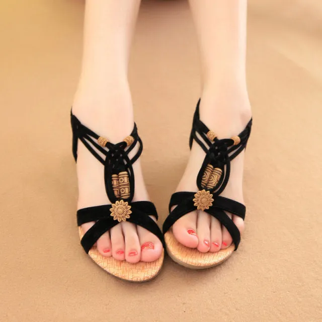 Anne – Korean Style Women's Flat Wedge Sandals