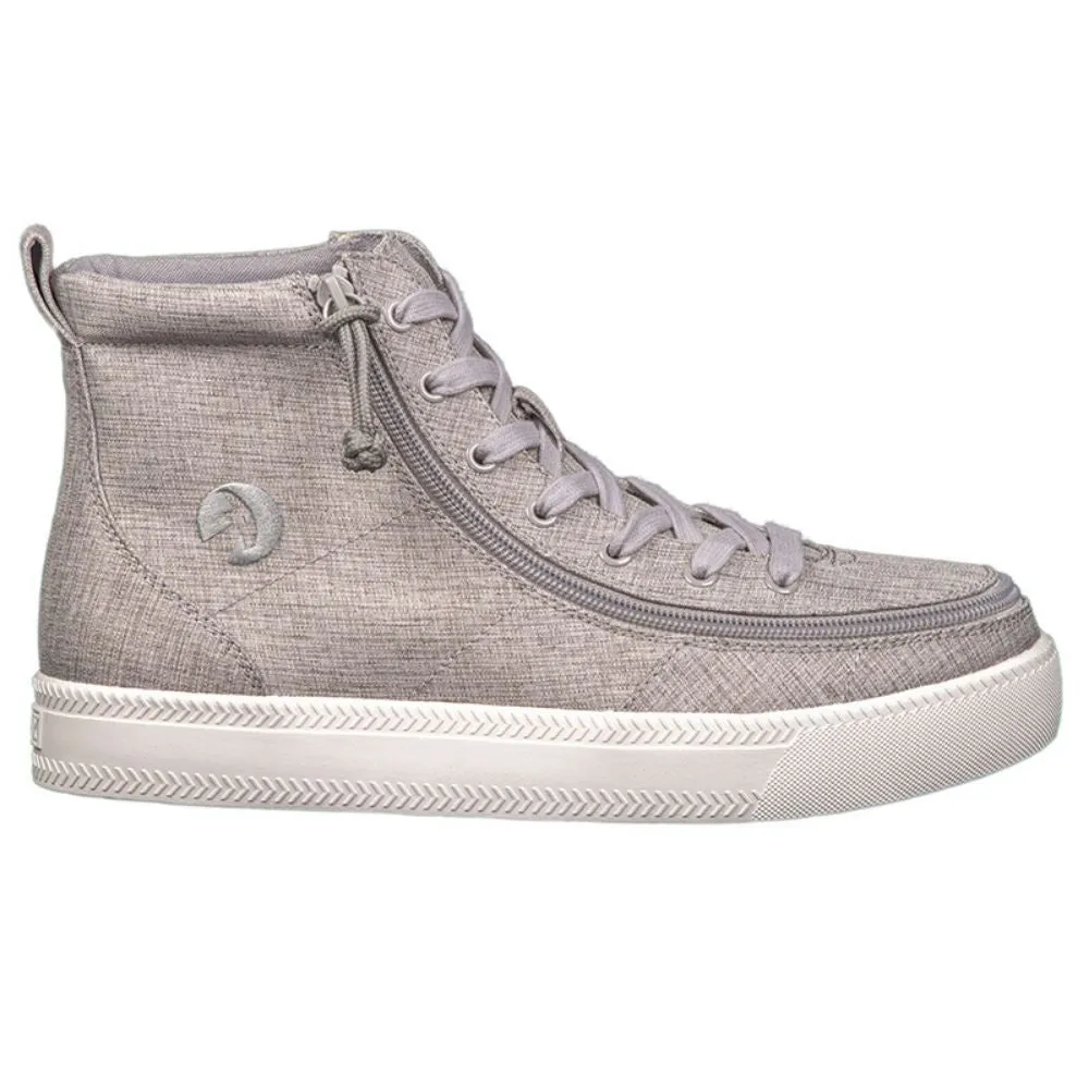 Billy Footwear (Mens) - Grey Jersey High Top Linen Shoes CLEARANCE