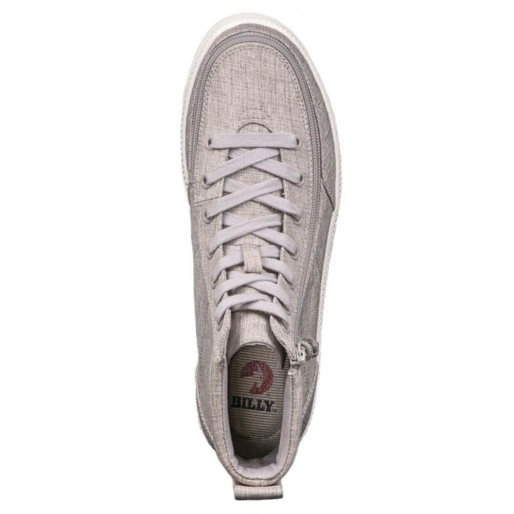 Billy Footwear (Mens) - Grey Jersey High Top Linen Shoes CLEARANCE