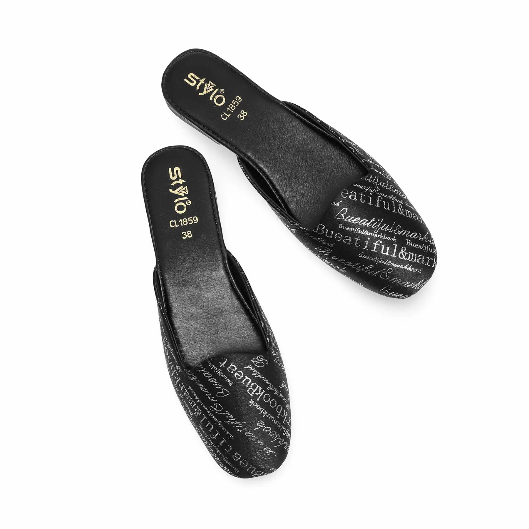 Black Mule Chappal CL1859