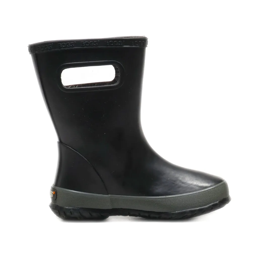 Bogs Rain Boots Rubber Black Colour For Kids