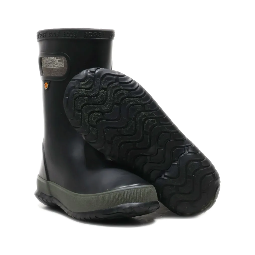 Bogs Rain Boots Rubber Black Colour For Kids