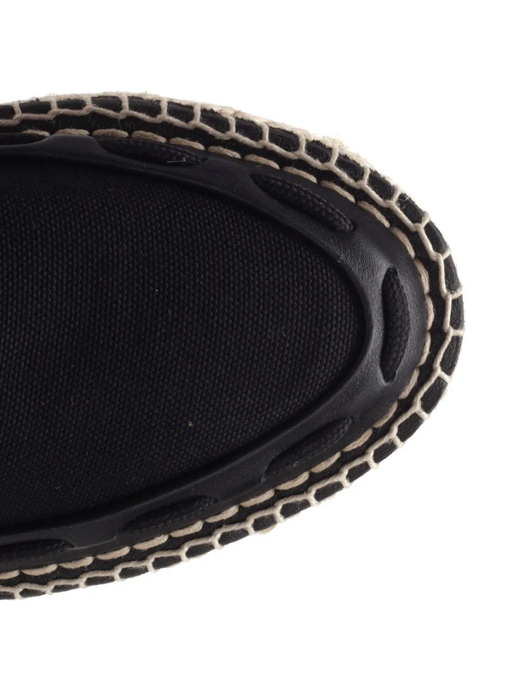 Bottega Veneta Stitch Detail Slip On Lace Platform Espadrilles