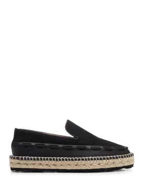 Bottega Veneta Stitch Detail Slip On Lace Platform Espadrilles
