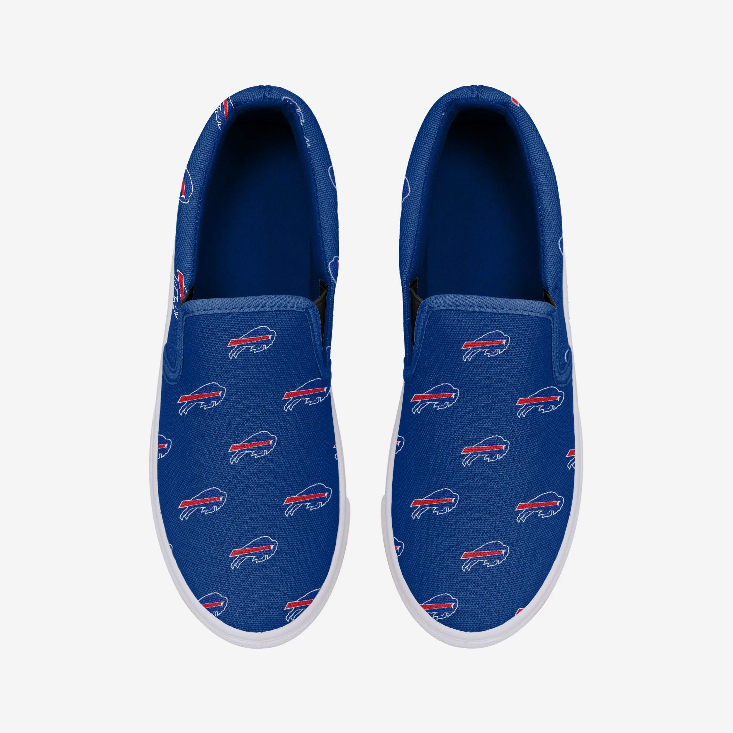 Buffalo Bills Womens Repeat Logo Slip On Canvas Shoe