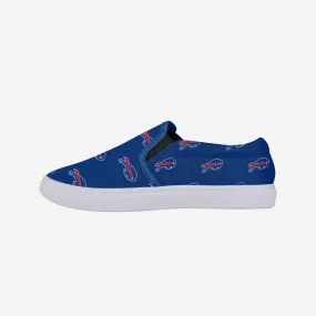 Buffalo Bills Womens Repeat Logo Slip On Canvas Shoe
