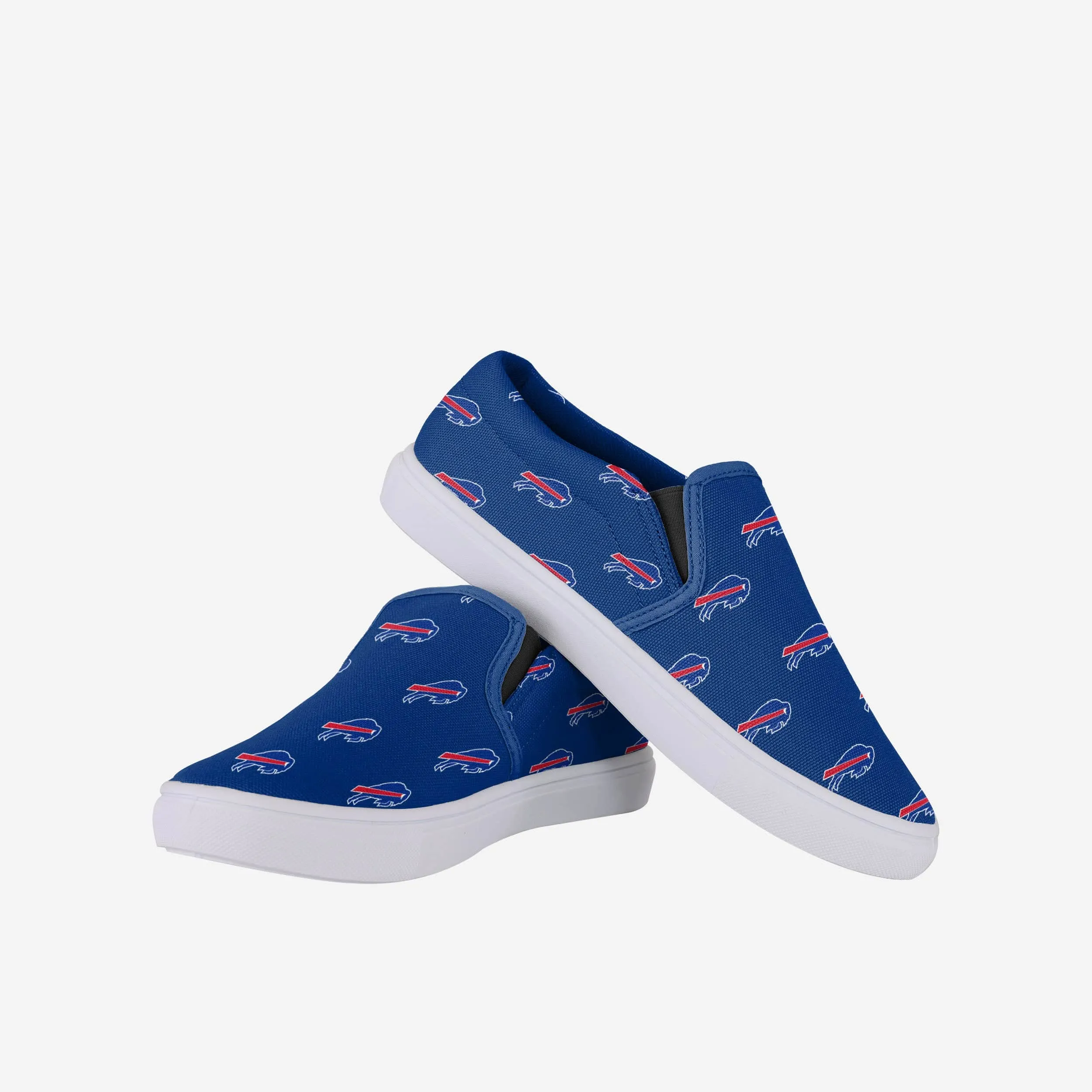 Buffalo Bills Womens Repeat Logo Slip On Canvas Shoe