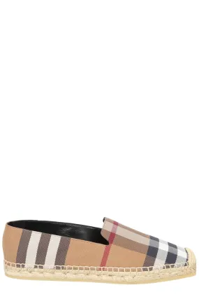 Burberry Checked Slip-On Espadrilles