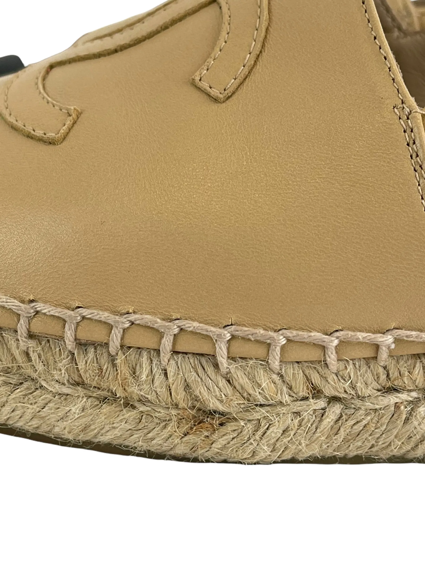 Chanel Cream & Black Lambskin ‘CC’ Espadrilles - UK 4