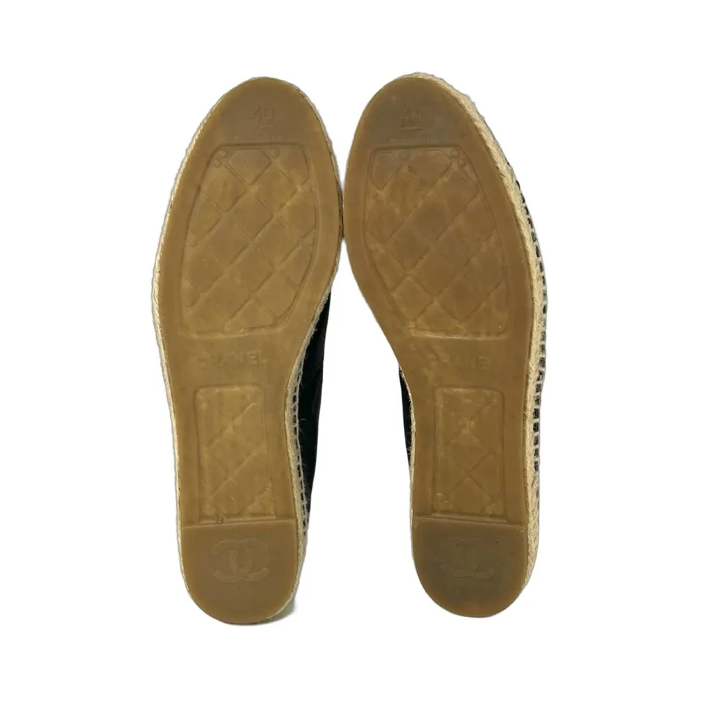 Chanel "Lambskin CC" Espadrilles - Size 40
