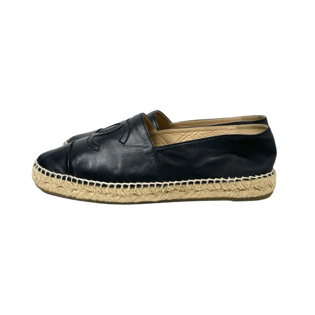 Chanel "Lambskin CC" Espadrilles - Size 40
