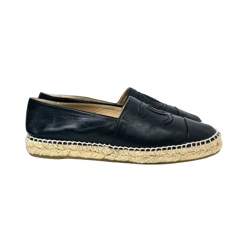Chanel "Lambskin CC" Espadrilles - Size 40