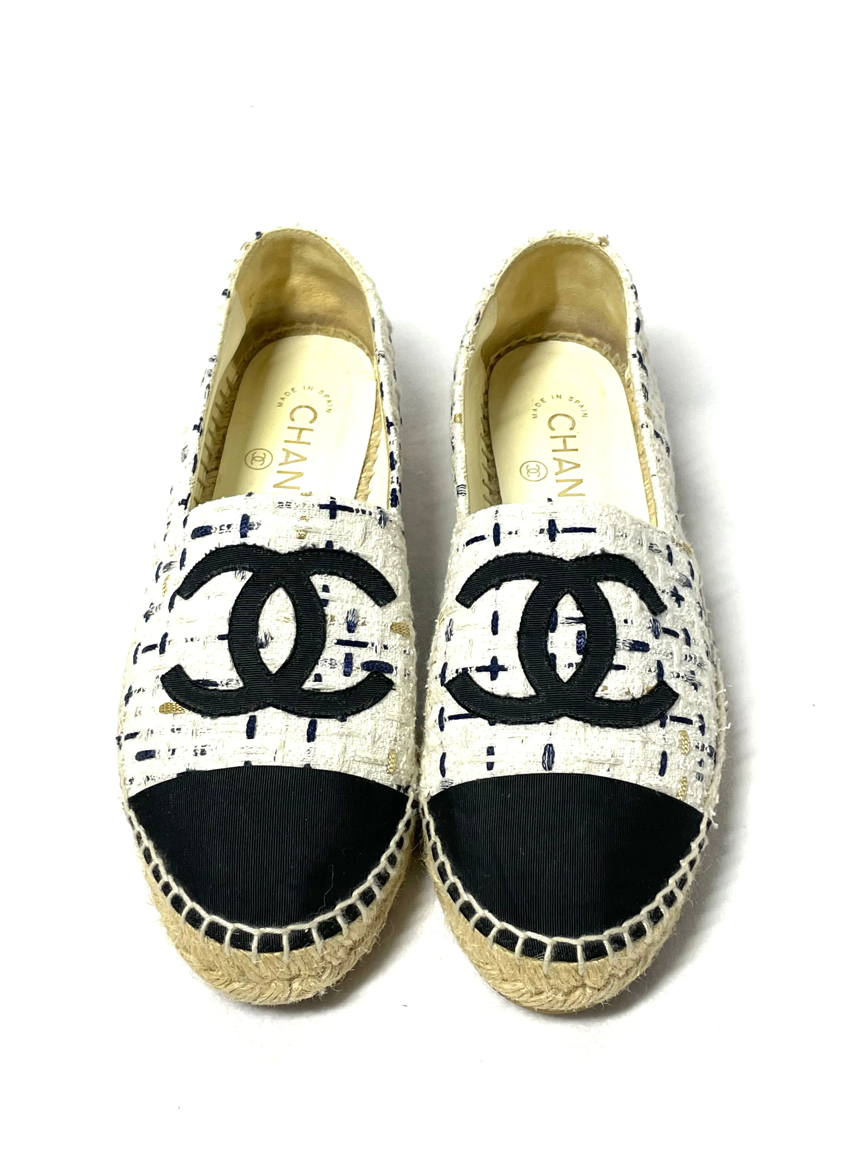 Chanel Tweed Espadrilles 38