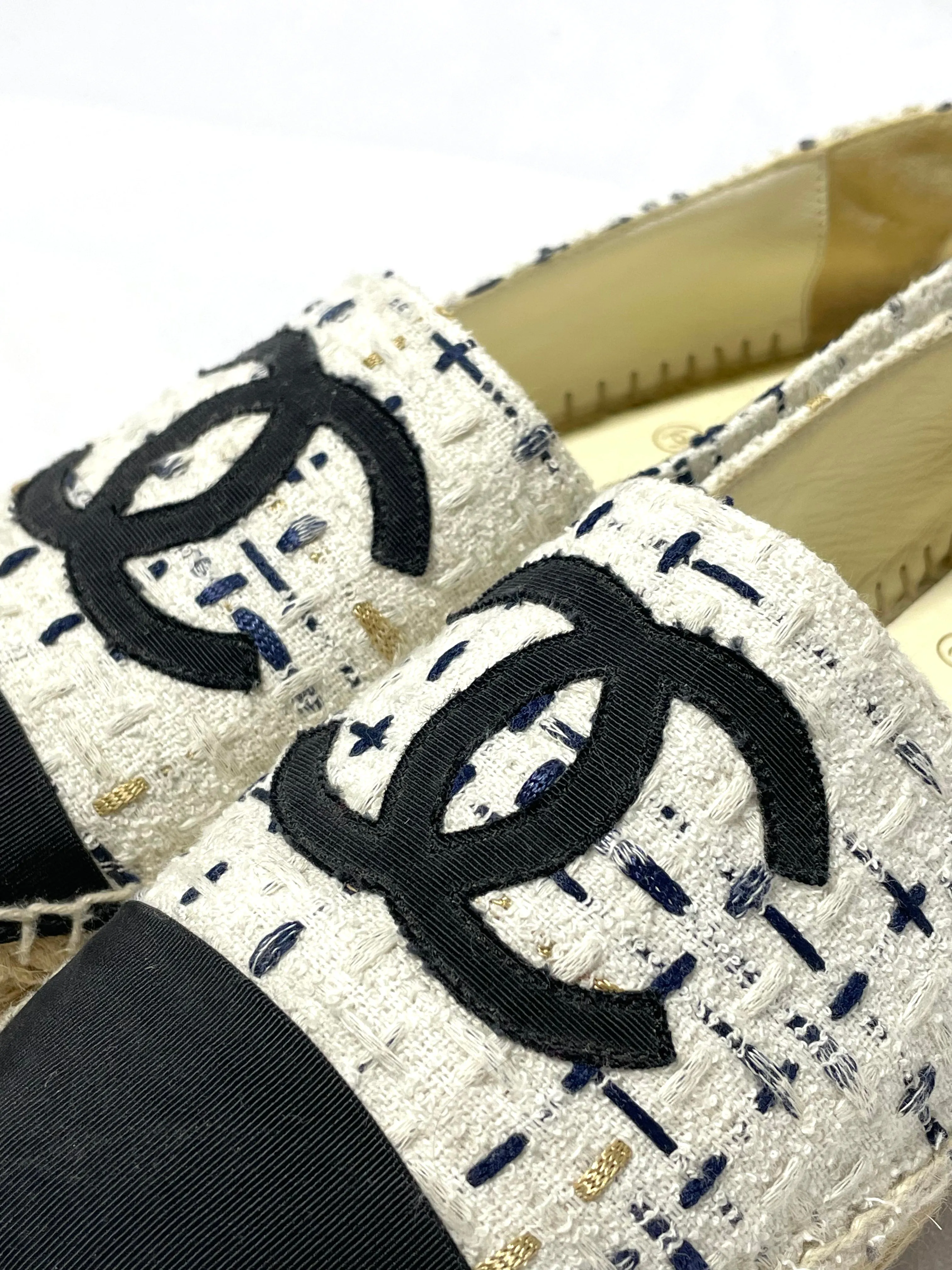 Chanel Tweed Espadrilles 38