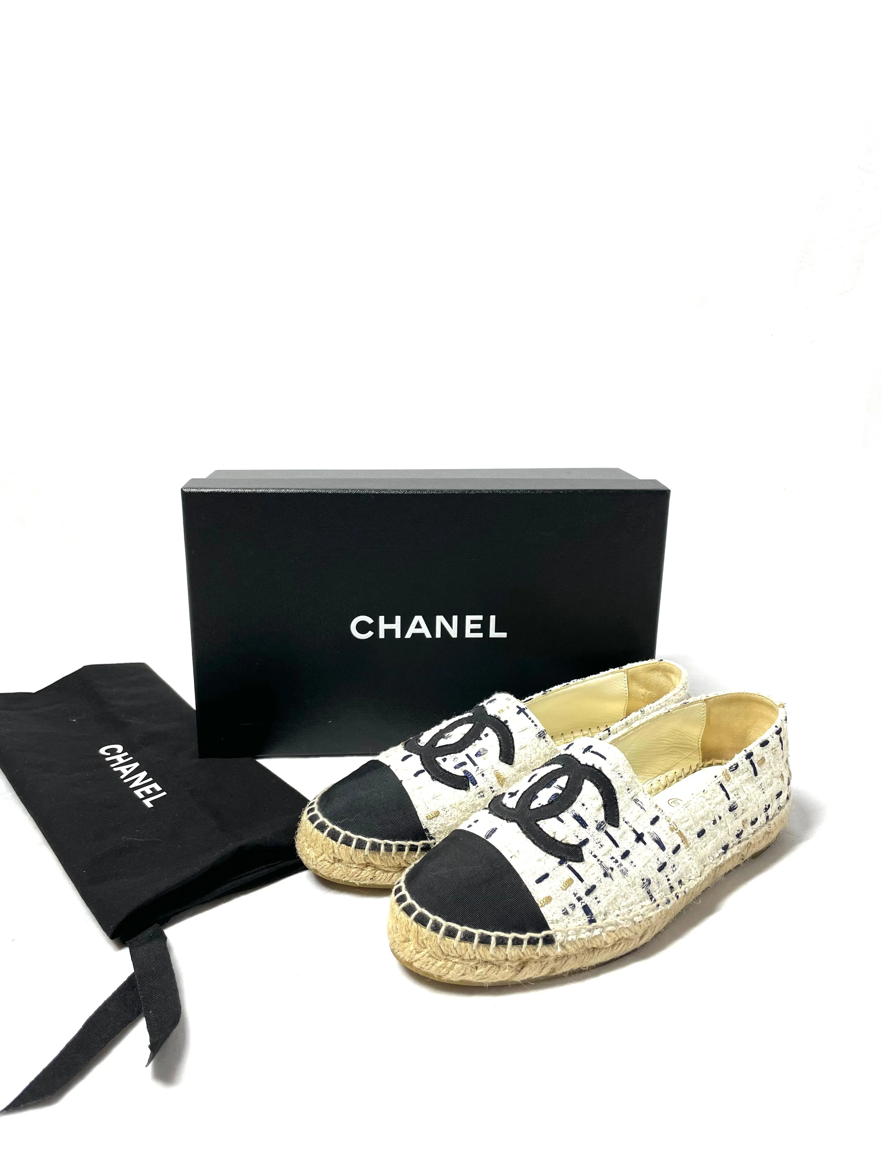 Chanel Tweed Espadrilles 38