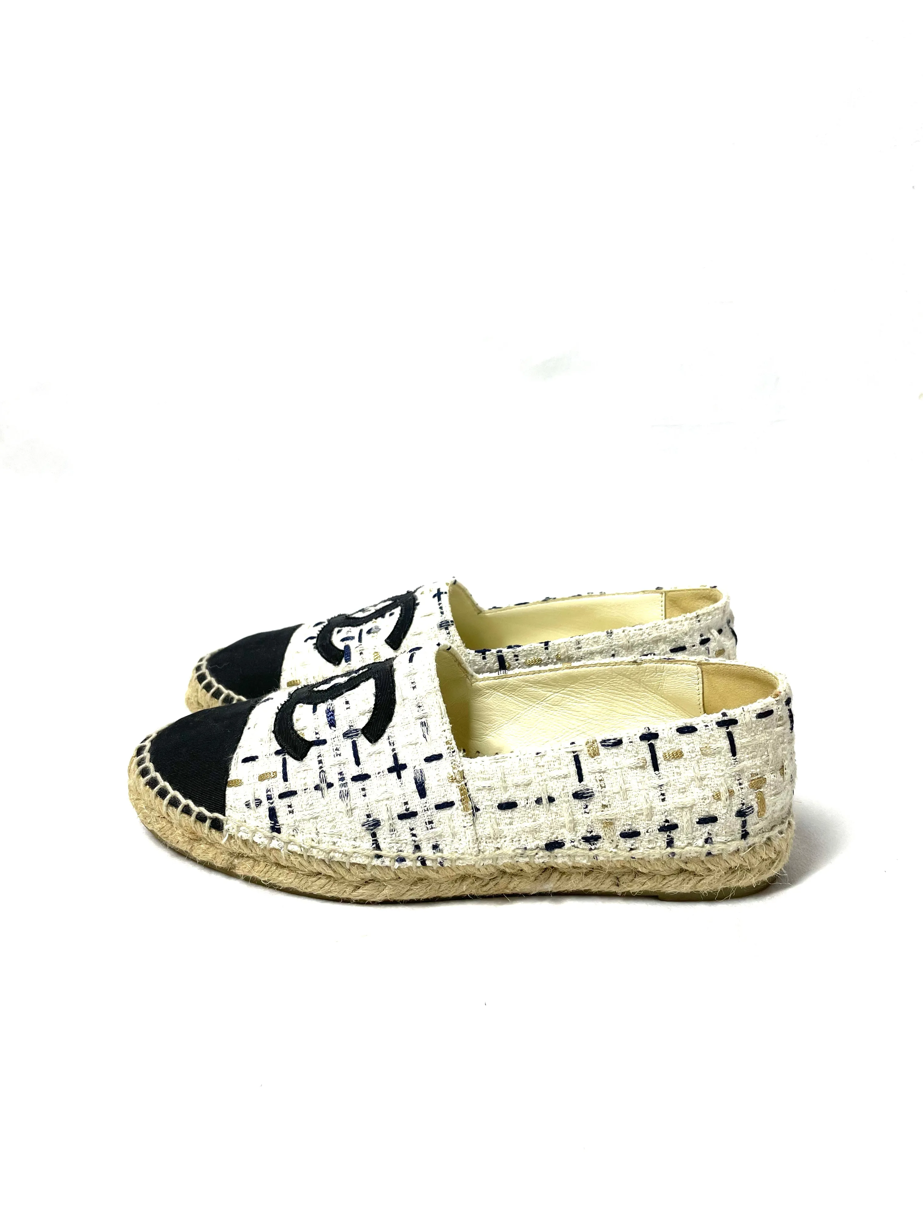 Chanel Tweed Espadrilles 38