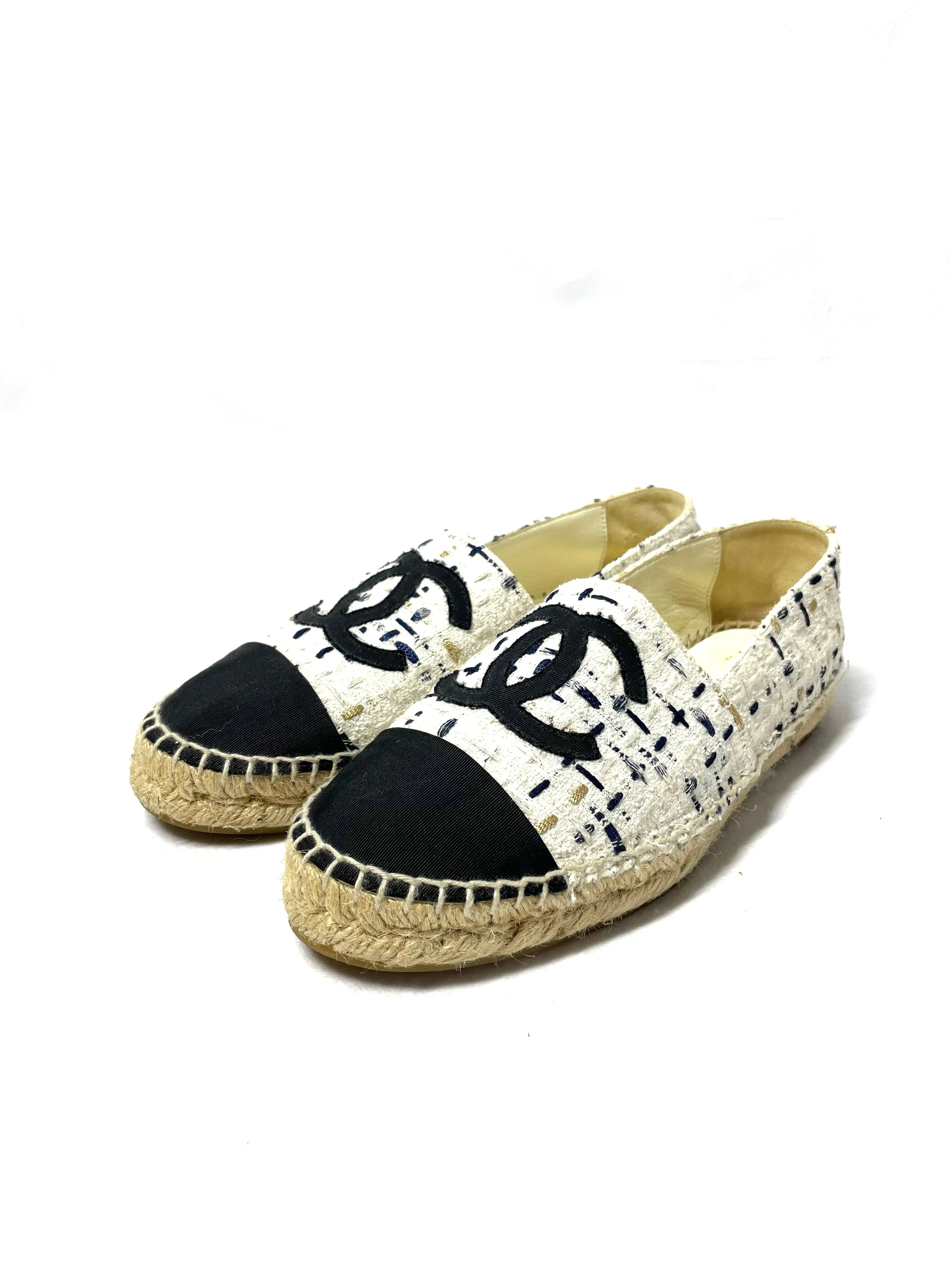 Chanel Tweed Espadrilles 38