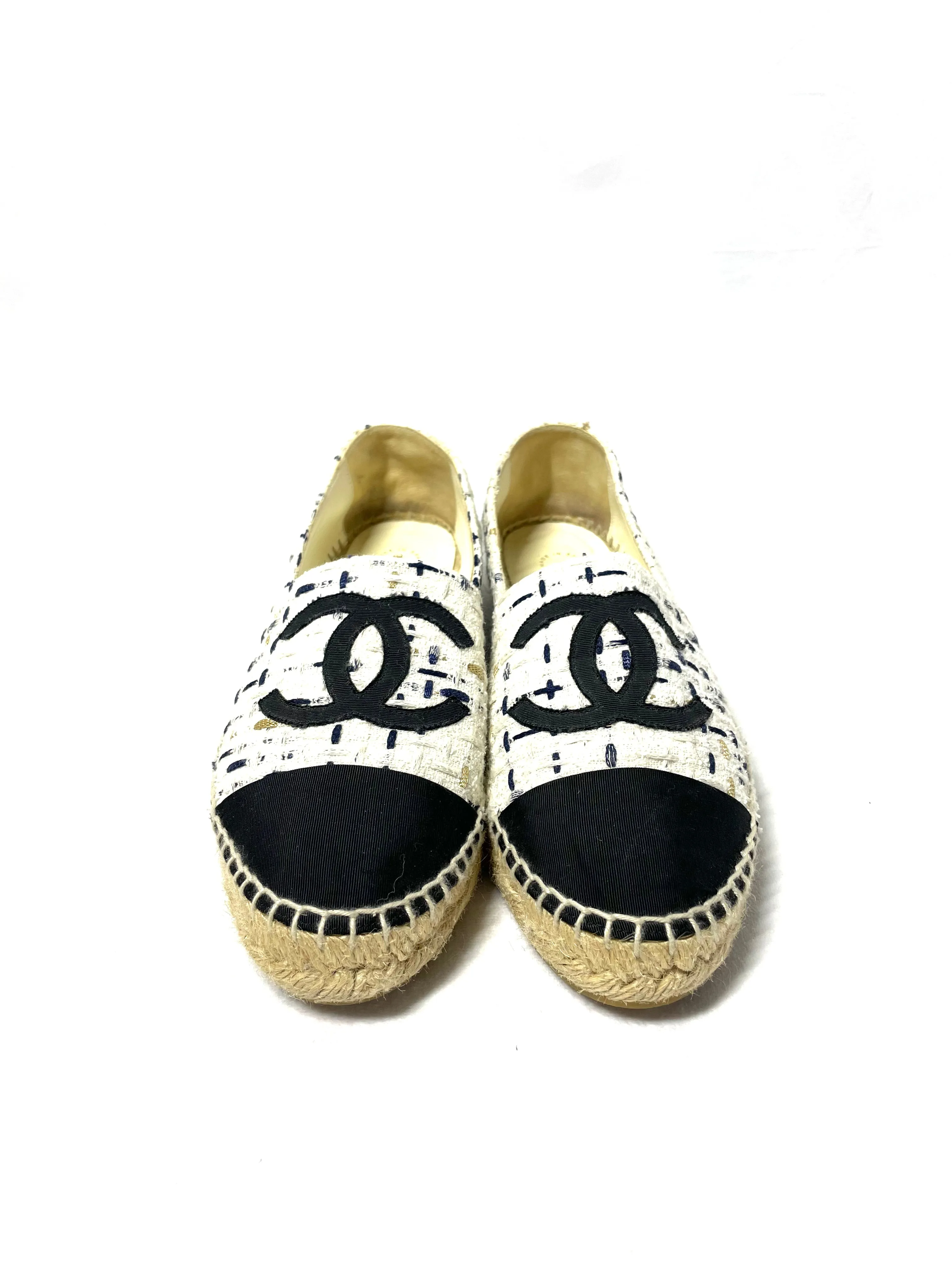 Chanel Tweed Espadrilles 38