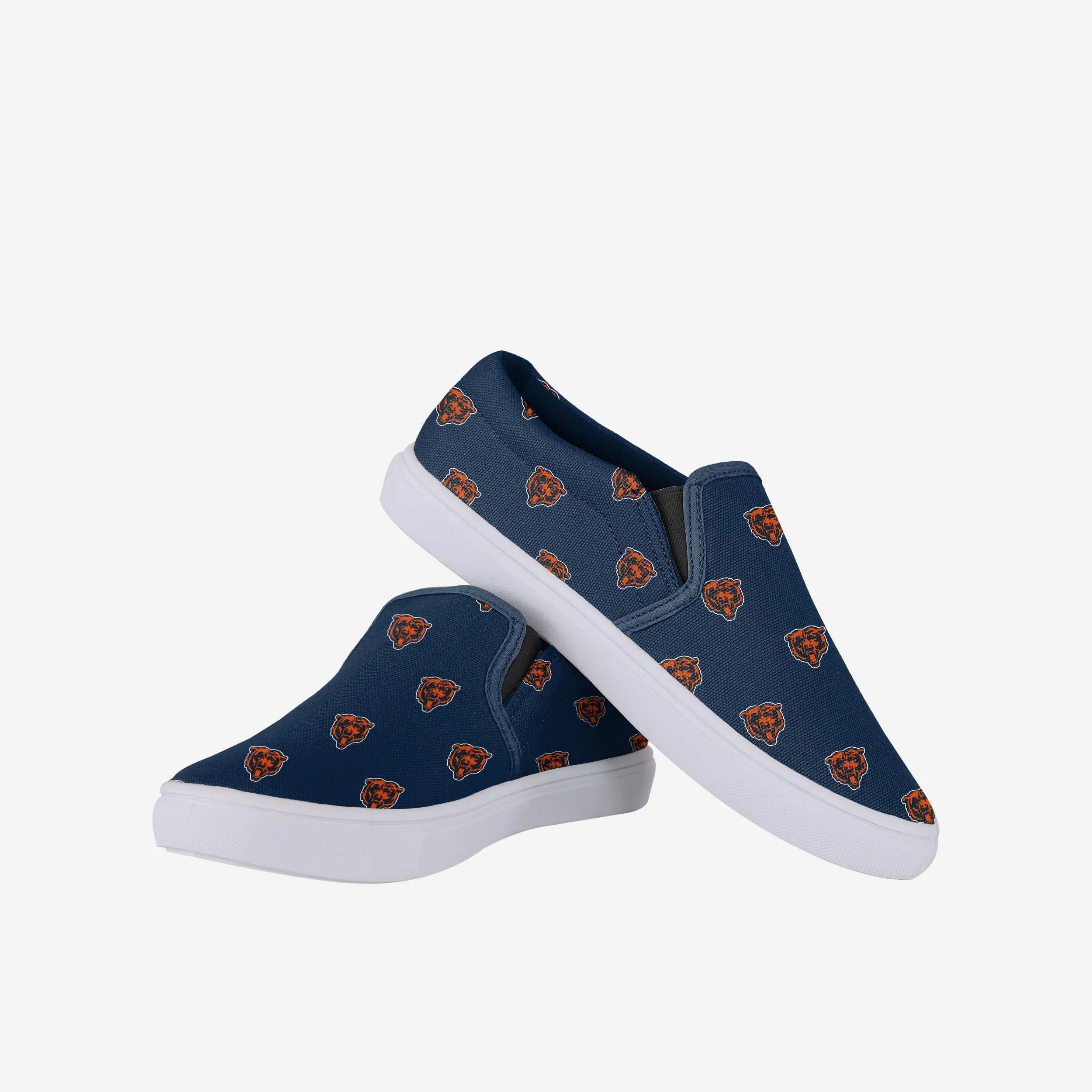 Chicago Bears Womens Repeat Logo Slip On Canvas Shoe