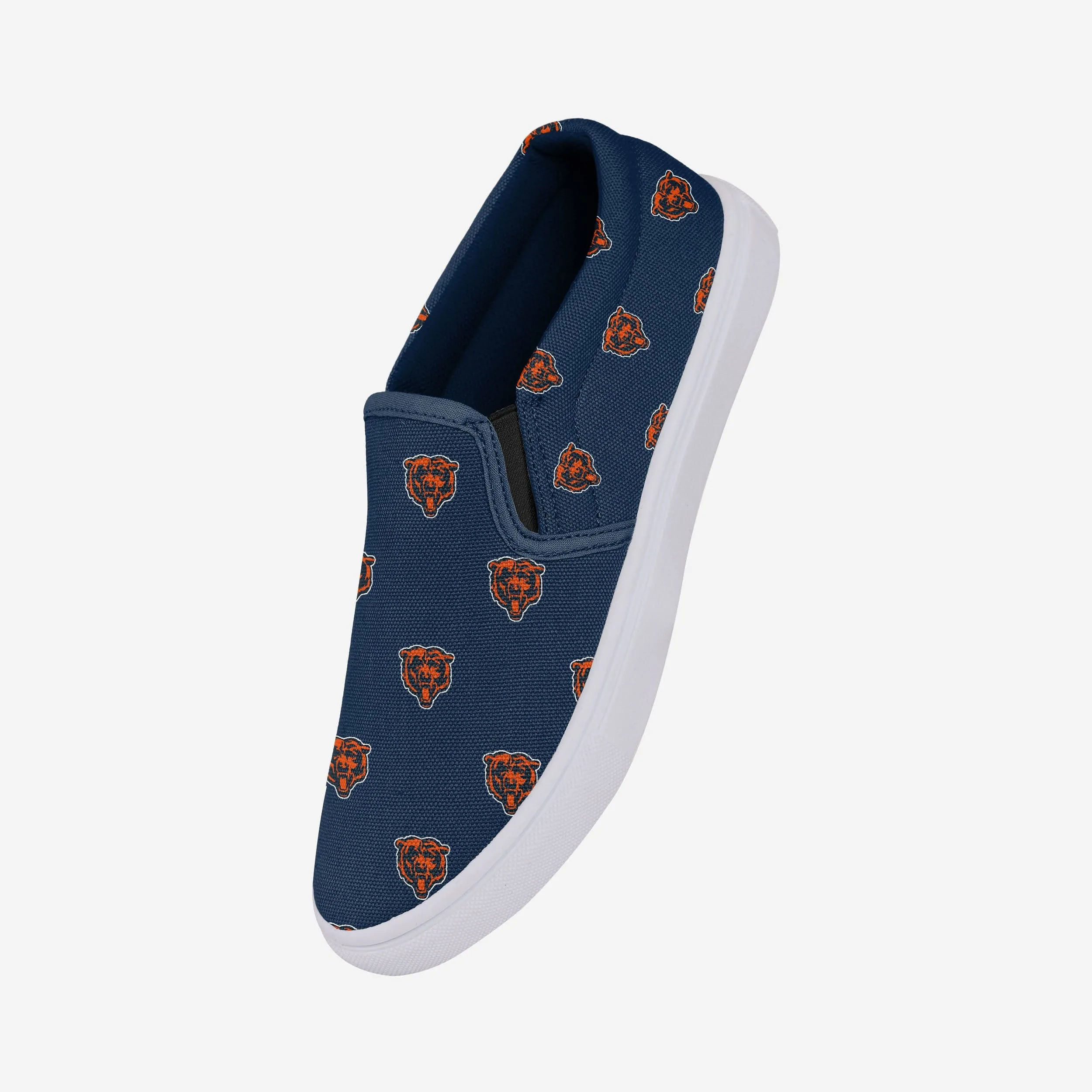 Chicago Bears Womens Repeat Logo Slip On Canvas Shoe