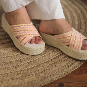 Espadrille Soles Criss Cross Wedges - Simon