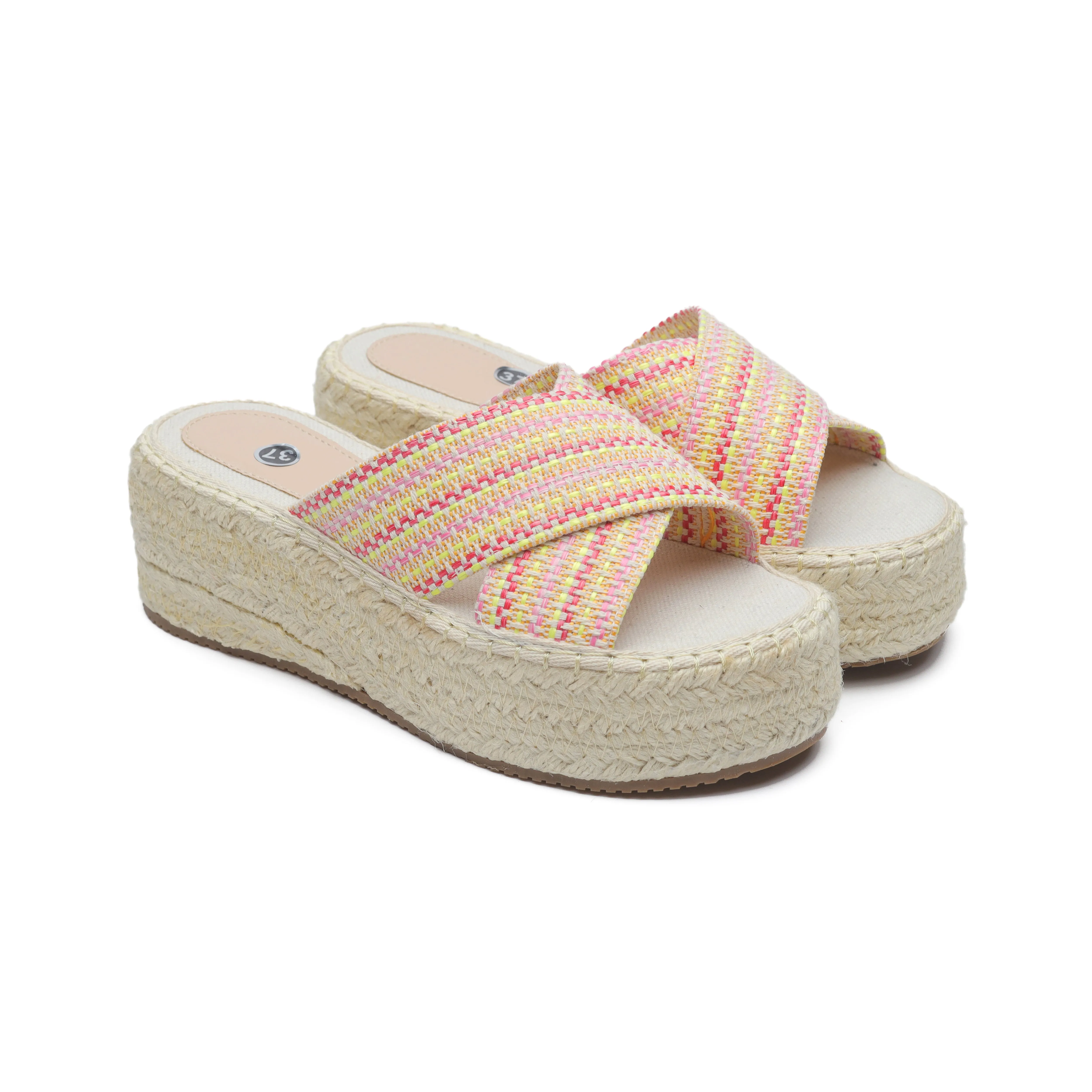 Espadrille Soles Criss Cross Wedges - Simon
