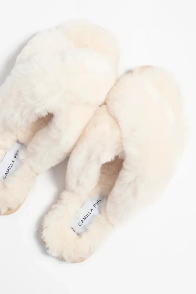 Fluffy Slipper - Cream