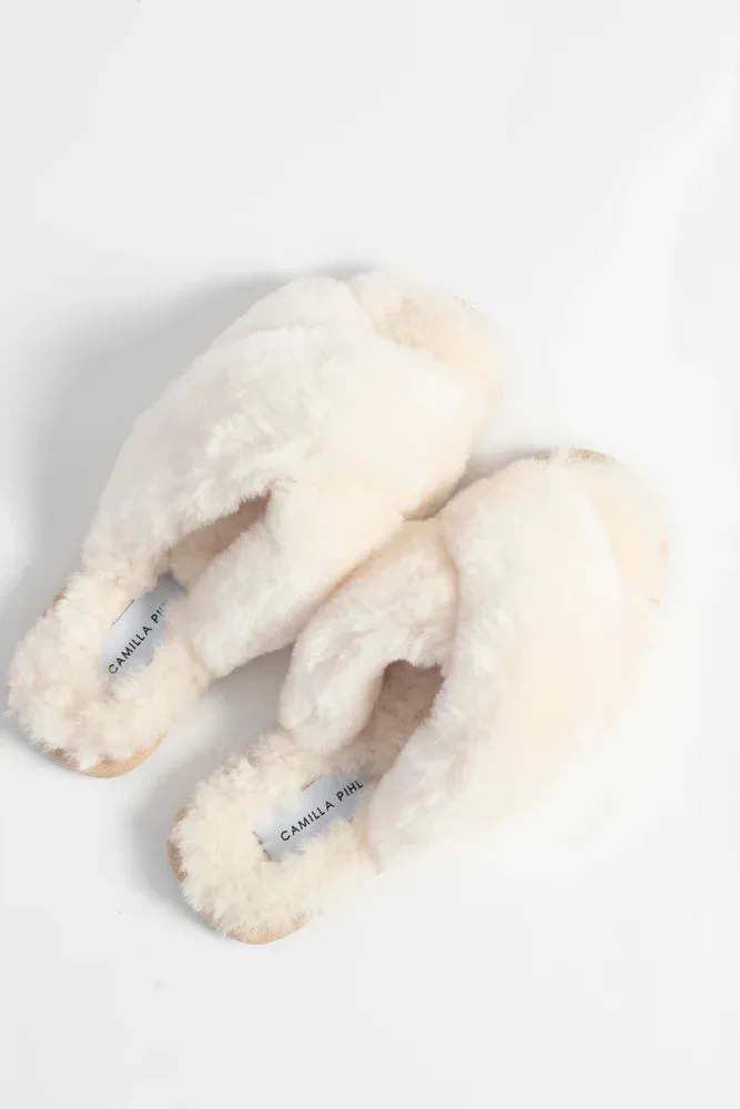 Fluffy Slipper - Cream