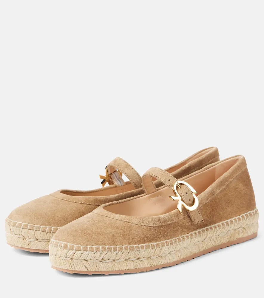 Gianvito Rossi Elda suede espadrilles