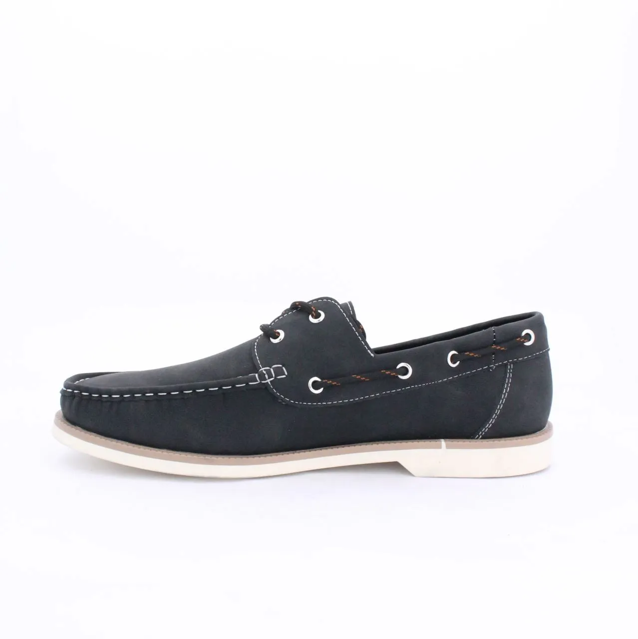 GROZER MENS BOAT SHOES-BLACK