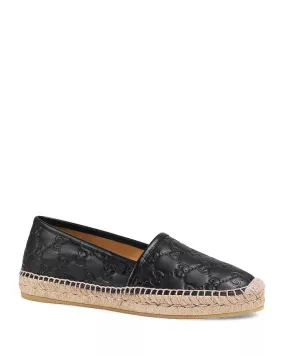 GUCCI GG MONOGRAM PILAR LEATHER ESPADRILLES