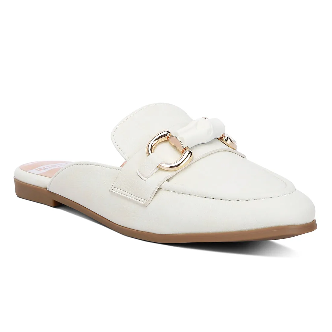 Horsebit Embellished Slip On Mules