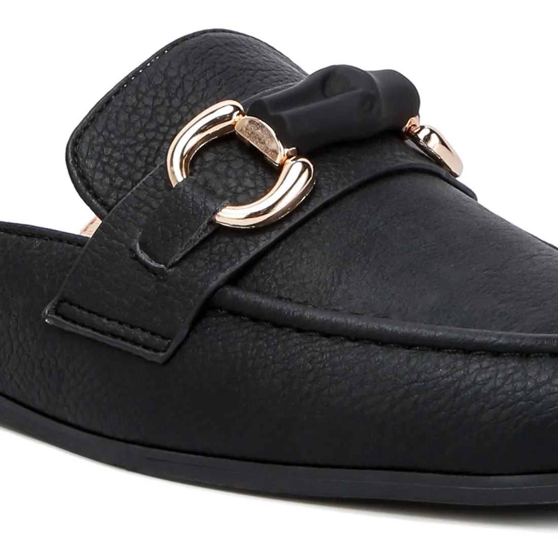 Horsebit Embellished Slip On Mules