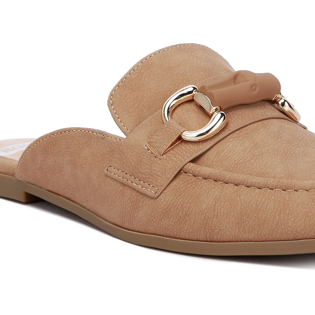 Horsebit Embellished Slip On Mules