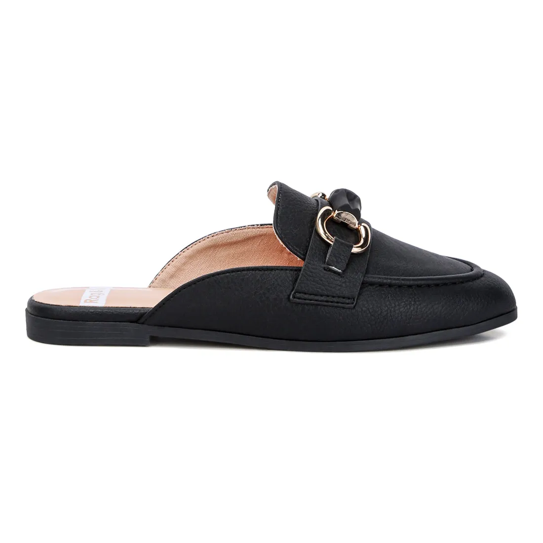 Horsebit Embellished Slip On Mules