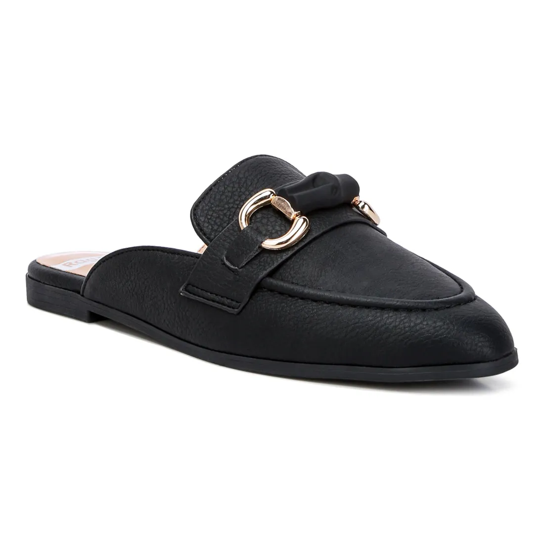 Horsebit Embellished Slip On Mules
