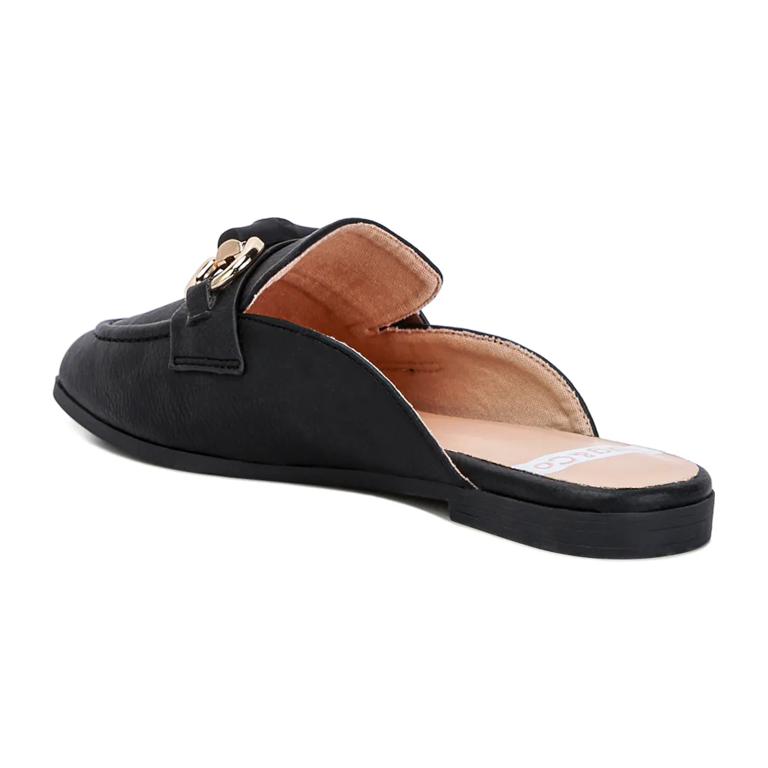 Horsebit Embellished Slip On Mules