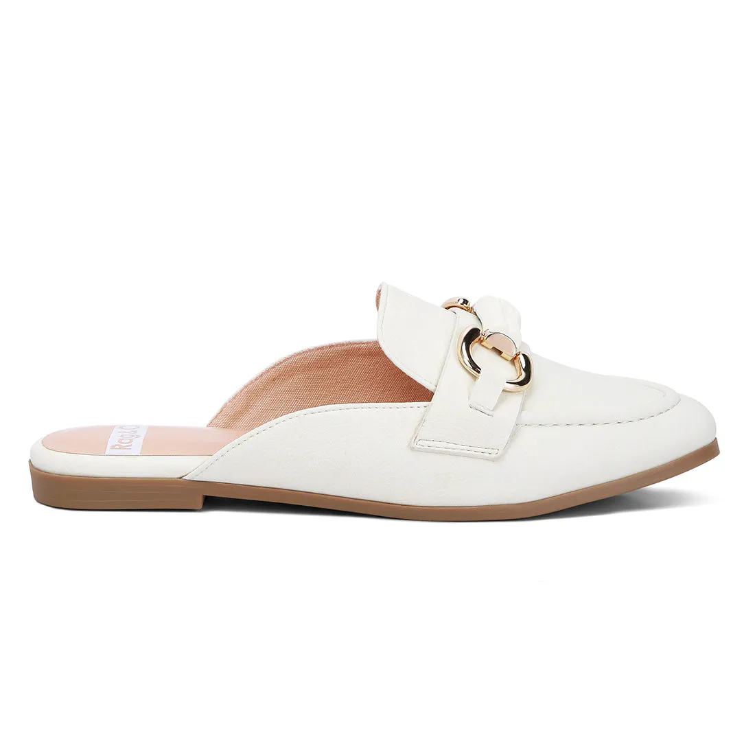 Horsebit Embellished Slip On Mules