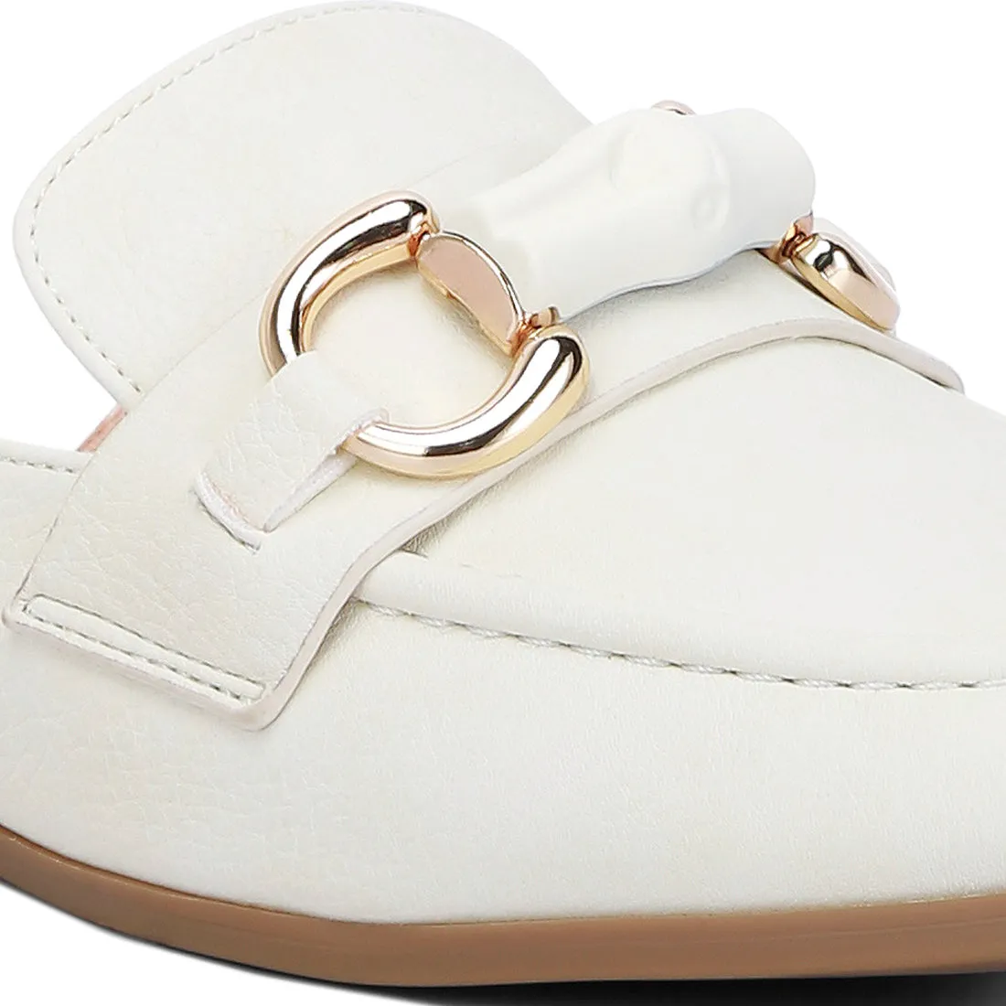 Horsebit Embellished Slip On Mules