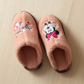JP x BM - Minnie Mouse Fluffy Boa Slippers fir Adults