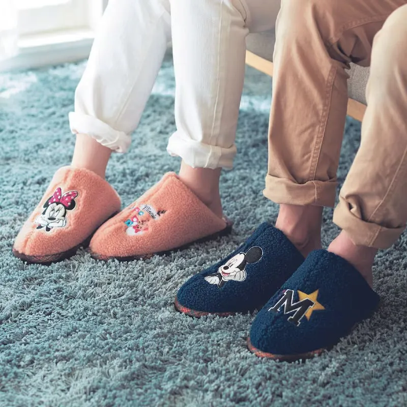 JP x BM - Minnie Mouse Fluffy Boa Slippers fir Adults