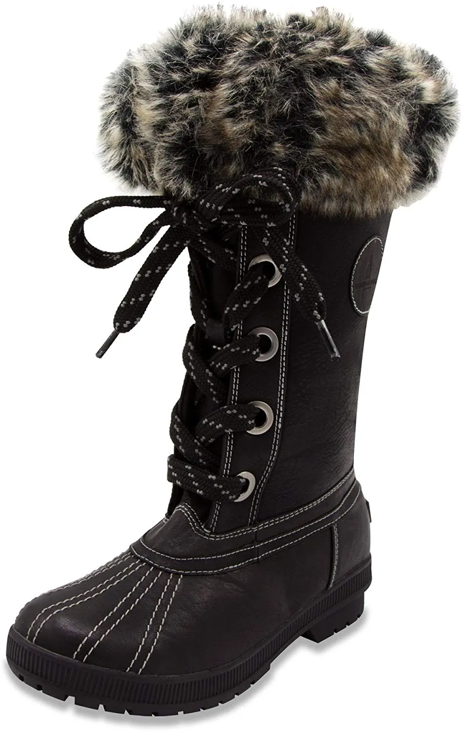 London Fog Womens Melton Cold Weather Waterproof Snow Boot