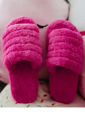 Lounge Fuzzy Slide In Slippers
