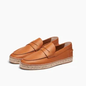 Luxury Men's Espadrilles Luke Camel Brown
