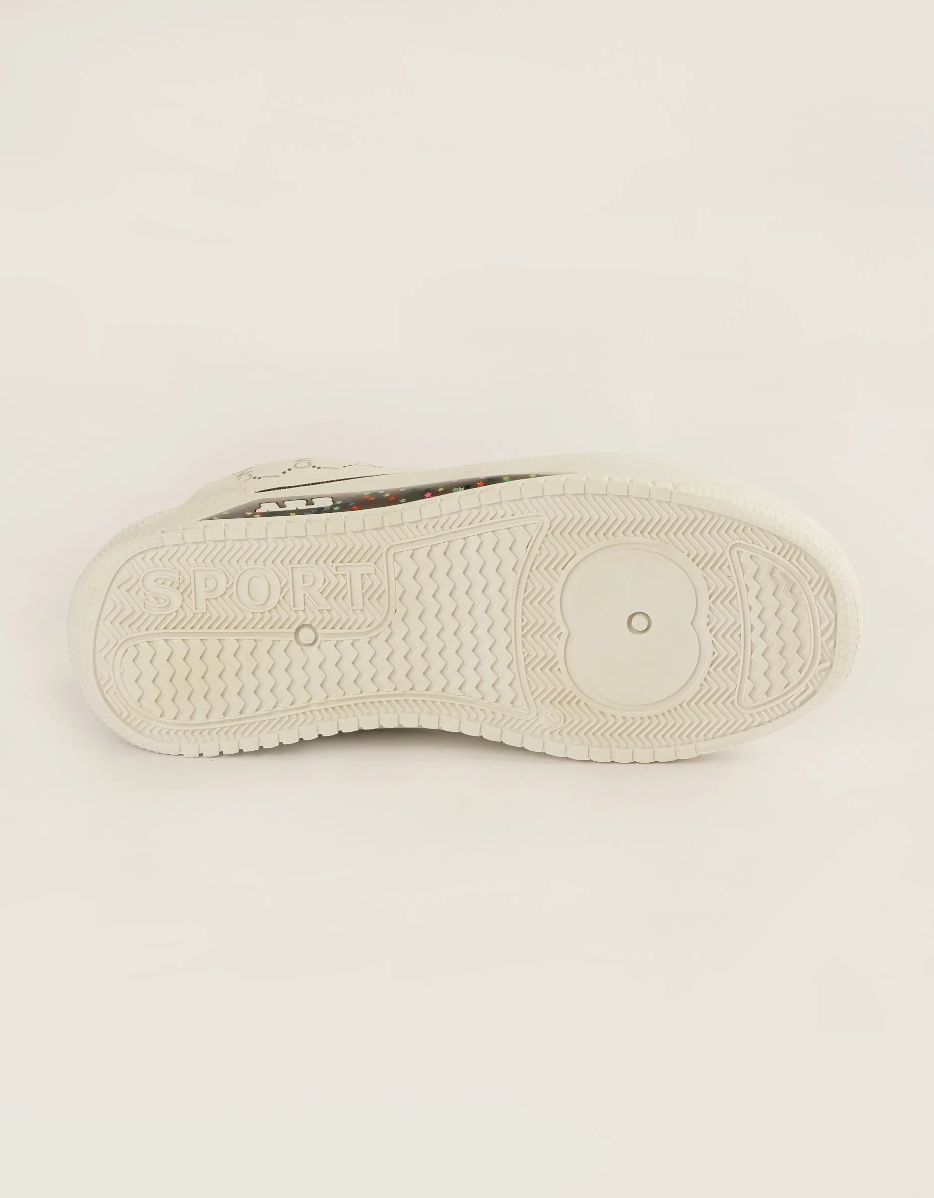 Monochrome Elegance Platform Sneakers