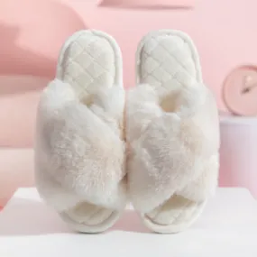 MRS Fluffy Slippers, Wedding Slippers  