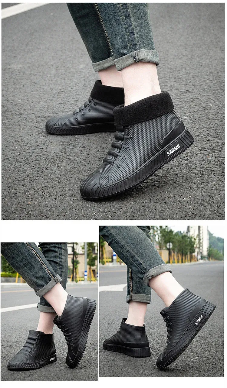 Non-slip Men's Rain Boots   Waterproof Comfortable