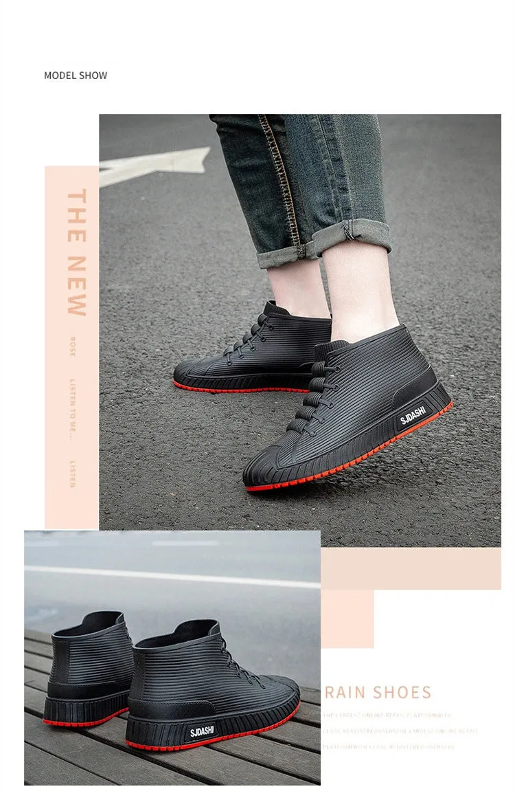 Non-slip Men's Rain Boots   Waterproof Comfortable